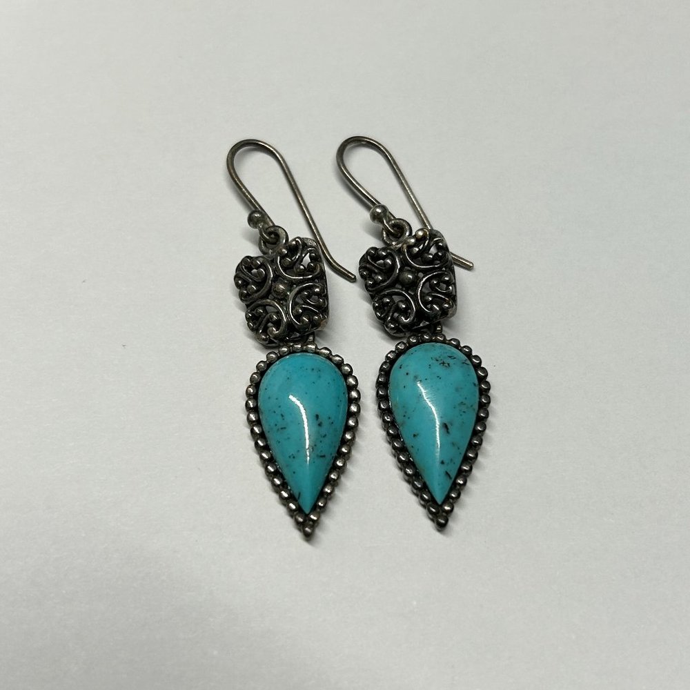 Turquoise and Silver Earrings